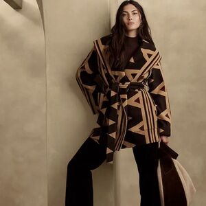 Banana Republic Vilama Print Coat - Size XS/S but fits oversized